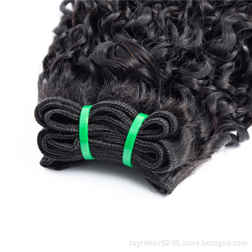 10A 11A 12A Grade Virgin Brazilian Human Hair Cuticle Aligned Fumi Pixie Curl Super Double Drawn Hair Extensions
